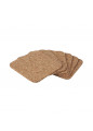 Kpl. 6 podkładek kwadratowych 10x10 cm z naturalnego korka - EAN: 5907618120197