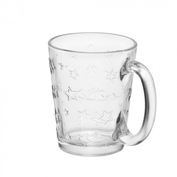 Kubek szklany szklanka z uchem Leon Gwiazda 300 ml
