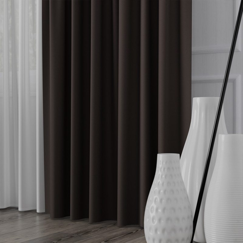 Nelia Tkanina Dekoracyjna Blackout 320cm Ciemny Brąz 076 EAN: 5907693263376 Nelia Tkanina Dekoracyjna Blackout 320cm Ciemny Brąz 076 EAN: 5907693263376