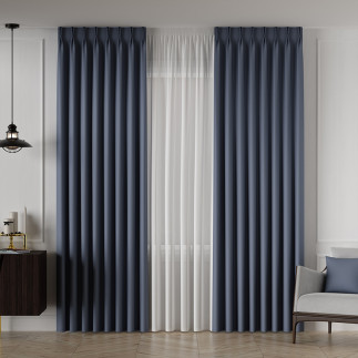 Nelia Tkanina Dekoracyjna Blackout 320cm Niebieska 074 EAN: 5907693263352