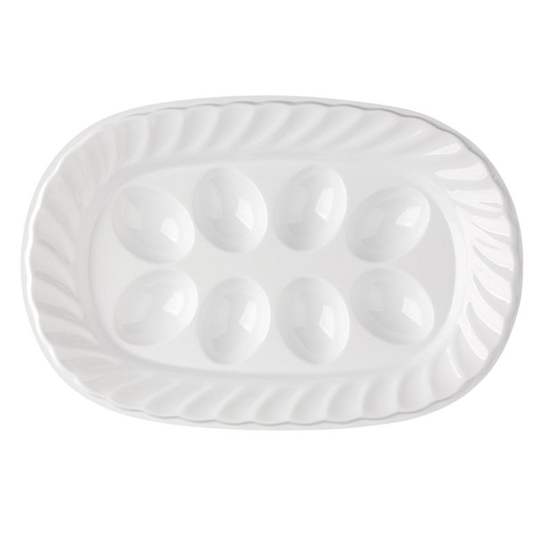 Talerz Owalny do Jajek 27x18cm EAN: 5905366002697 - Idealny na śniadanie i przyjęcia!