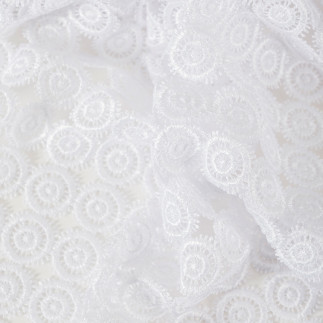 Tkanina obrusowa gipiurowa, wysokość 140cm, kolor 001 biały