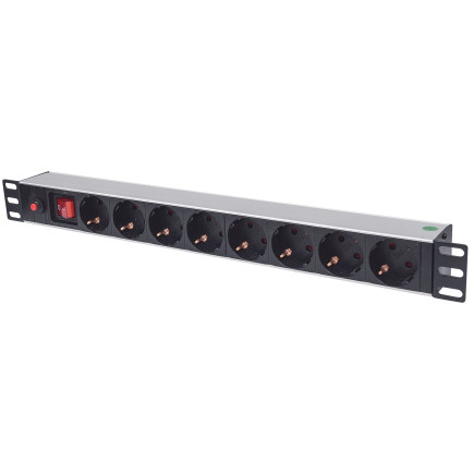 Intellinet listwa zasilająca rack 19 x8 1u schuko 3m bezpiecznik 713986