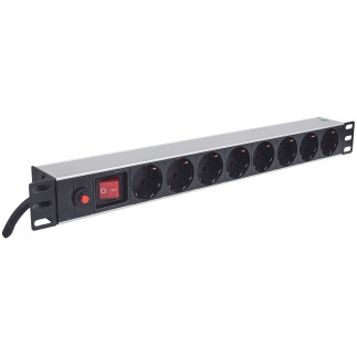 Intellinet listwa zasilająca rack 19 x8 1u schuko 3m bezpiecznik 713986