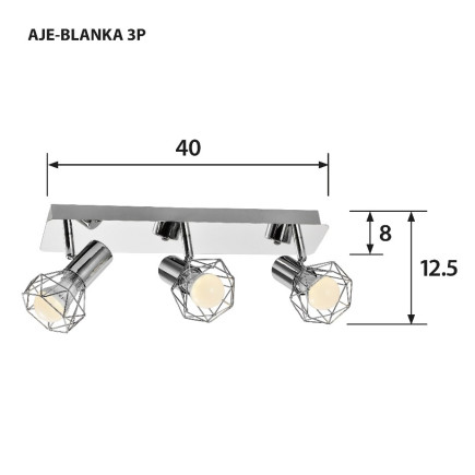 Listwa activejet aje-blanka 3p (120 w  e14 x 3)