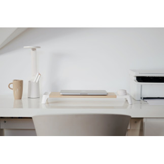 Nowoczesna lampka na biurko led activejet future biała z wbudowaną baterią akumulatorem wielokrotnego ładowania