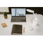 Nowoczesna lampka na biurko led activejet future biała z wbudowaną baterią akumulatorem wielokrotnego ładowania