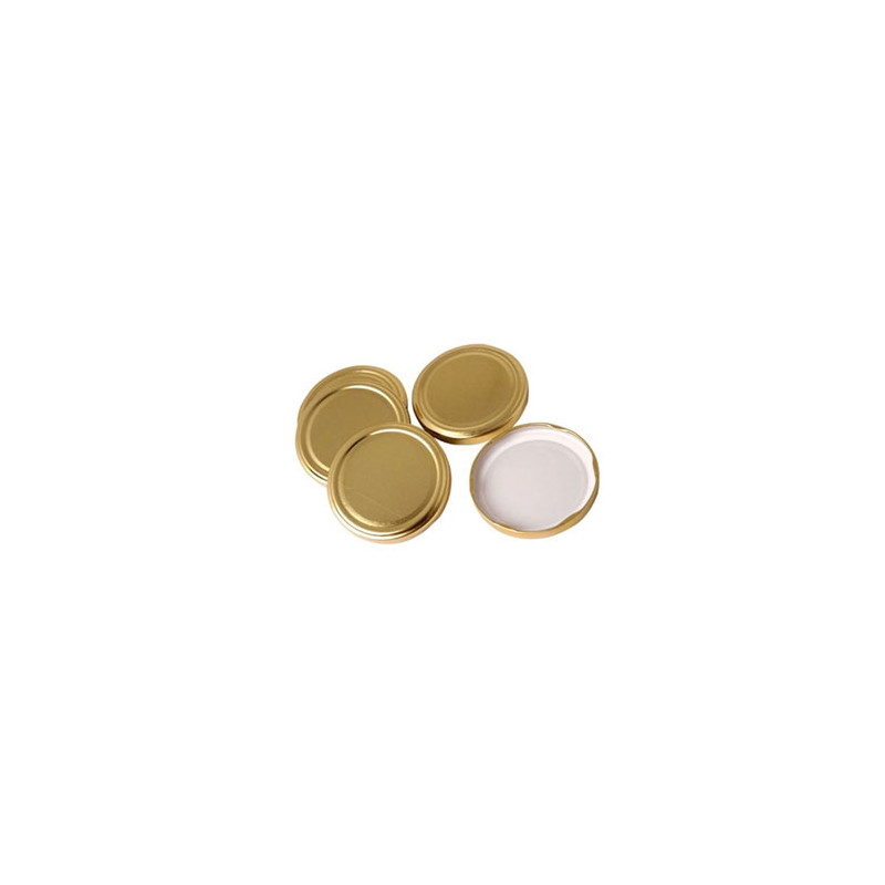 Komplet 10 złotych zakrętek fi 66 mm EAN: 5904276012420