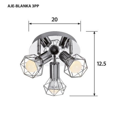 Plafon activejet aje-blanka 3pp (120 w  e14 x 3)