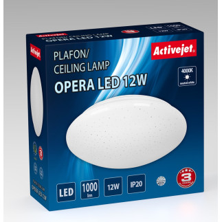 Nowoczesny plafon sufitowy led activejet opera 12w