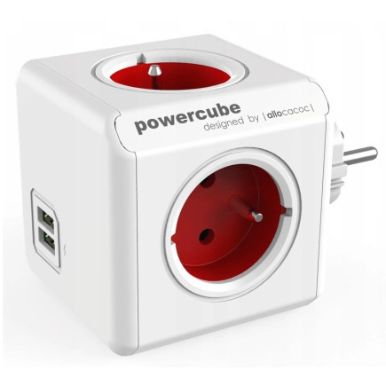 Przedłużacz allocacoc powercube original 2202rd/froupc (kolor czerwony)