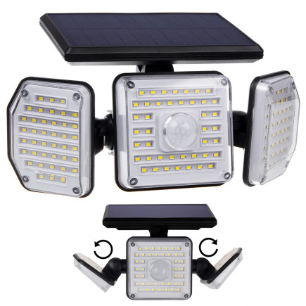 Maclean solarna lampa led z czujnikiem ruchu ip65 4w 3 tryby pracy mce615