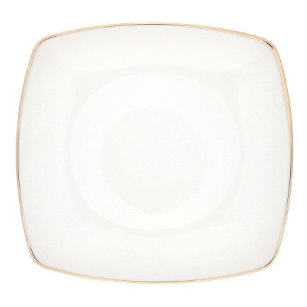 Serwis obiadowy porcelanowy MariaPaula Moderna Gold biały ze złotym zdobieniem dla 6 osób (18 el.)