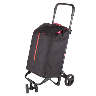 WÓZEK NA ZAKUPY 30KG/50L. TWIN NEW CZARNY 4 KÓŁKA
