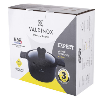 VALDINOX EXPERT GARNEK 28CM Z POKRYWĄ 6,0L.
