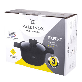 VALDINOX EXPERT GARNEK 24CM Z POKRYWĄ 4,5L.