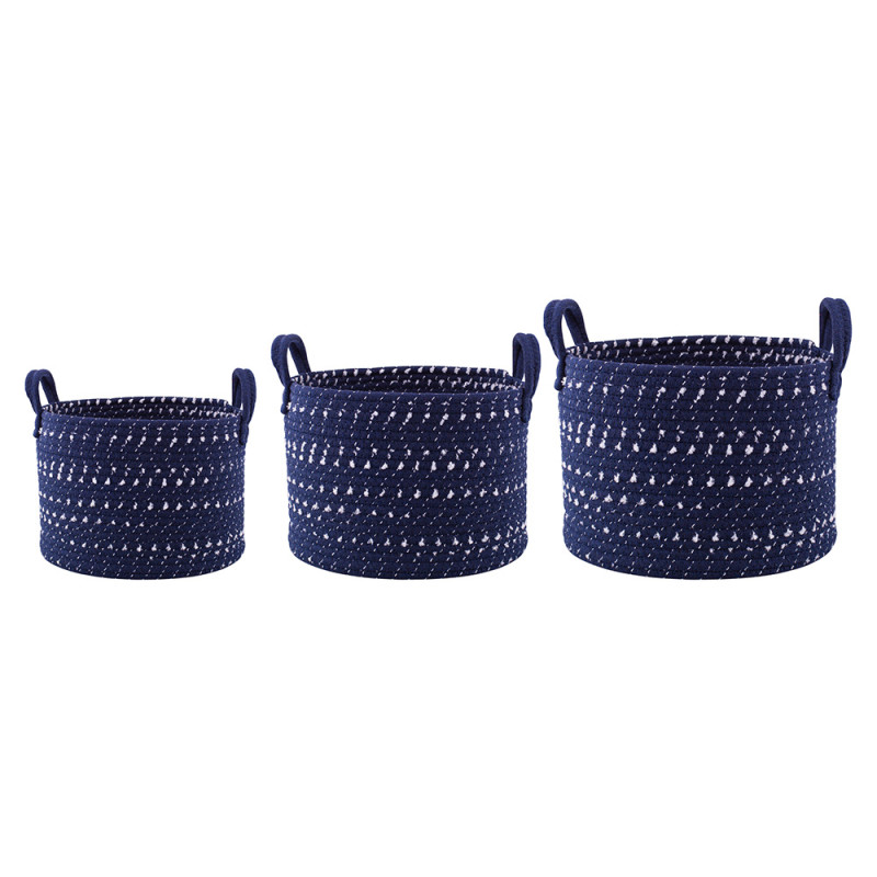 Kosze plecione granatowe n/n bz 32+28+24cm EAN: [tu wstaw EAN]