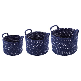 Kosze plecione granatowe n/n bz 32+28+24cm EAN: [tu wstaw EAN]