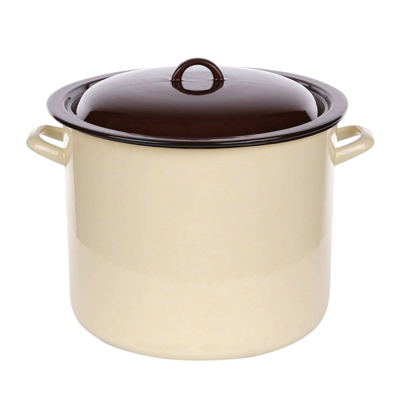 Garnek prosty 16,6l z pokrywą krem/ciemny środek średnica 30cm wysokość 25,2cm EAN: 5907508143923 Garnek prosty 16,6l z pokrywą krem/ciemny środek średnica 30cm wysokość 25,2cm EAN: 5907508143923