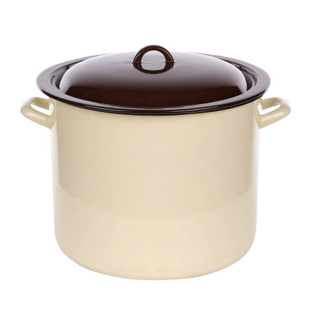 Garnek prosty 16,6l z pokrywą krem/ciemny środek średnica 30cm wysokość 25,2cm EAN: 5907508143923