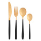 Noble Gold Black Sztućce Komplet 24 Szt. w Pudełku Flok N/N BZ - EAN: 5904252346426