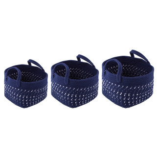 Kosze Plecione Granatowe 25+22+19cm n/n bz EAN: [EAN]