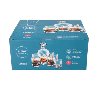 Zestaw do whisky Marco - karafka 0,75l + 6 szklanek 280ml, EAN: 5904252378014
