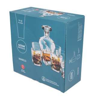 MARCO ZESTAW DO WHISKY KARAFKA 0,75L + 6 SZKLANEK 280ML