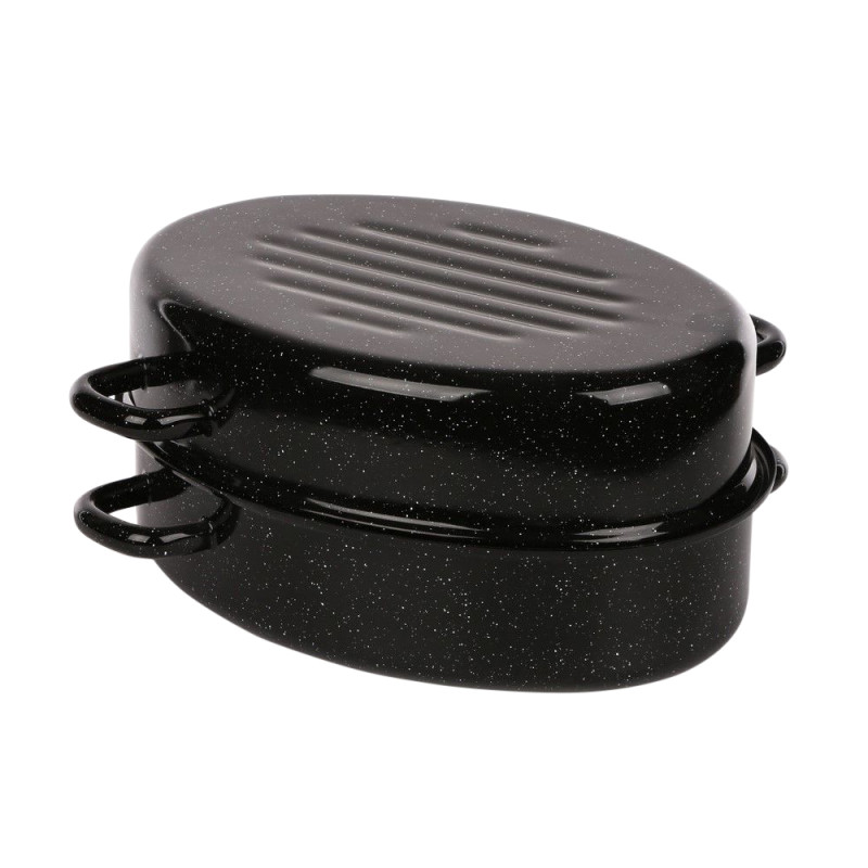 Brytfanna emaliowana 2,8l z pokrywą 30cm wysokość 15cm EAN: 5907508145958