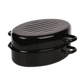 BRYTFANNA EMALIOWANA 2,8L+ POKRYWA 2,8L ŚR.30CM WYS.15CM