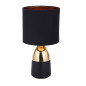 Złota lampa stołowa z metalową podstawą czarną 16x31 cm n/n bz, EAN: 5904252306840
