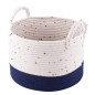 Kosz pleciony biało-granatowy 32x32x22 cm n/n bz, EAN: 5904252307052