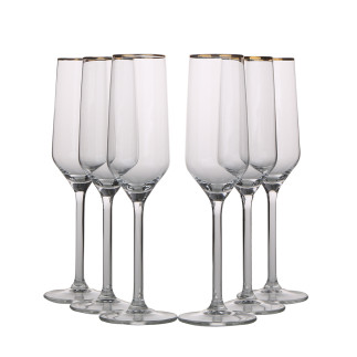 RUBIN GOLD KPL. 6 KIELISZKÓW SZAMPAN 220 ML