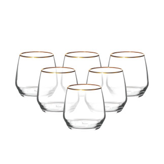 RUBIN GOLD KPL.6 SZKLANEK 370ML