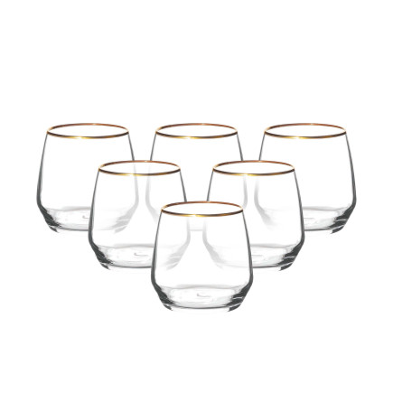 RUBIN GOLD KPL.6 SZKLANEK 370ML
