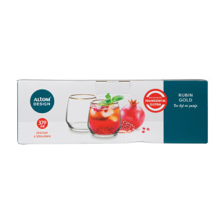 RUBIN GOLD KPL.6 SZKLANEK 370ML