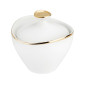 Cukiernica porcelanowa MariaPaula Moderna Gold biała ze złotym zdobieniem 200 ml Cukiernica porcelanowa MariaPaula Moderna Gold biała ze złotym zdobieniem 200 ml