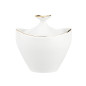 Cukiernica porcelanowa MariaPaula Moderna Gold biała ze złotym zdobieniem 200 ml Cukiernica porcelanowa MariaPaula Moderna Gold biała ze złotym zdobieniem 200 ml