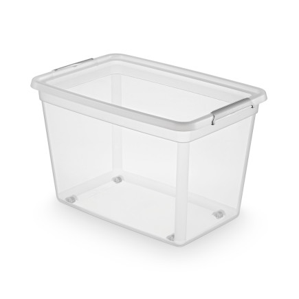 BASESTORE POJEMNIK Z POK.I KLIPSAMI NA KÓŁKACH 58X39X35CM 60L (2732)