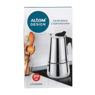 KAWIARKA STALOWA 300ML (NA 6 FILIŻANEK)