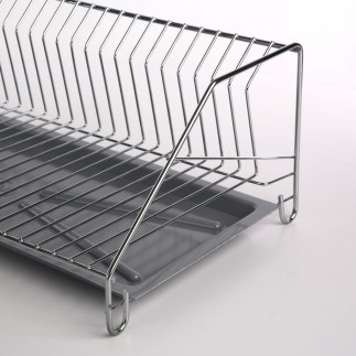 SUSZARKA DO NACZYŃ 1-POZIOMOWA 50CM Z TACKĄ CHROM