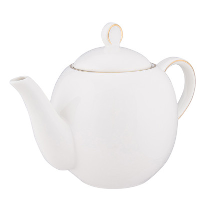 Bella Złota Linia Imbryk 900 ml Porcelana Kremowa Opaska PVC BZ EAN: 5907508143572