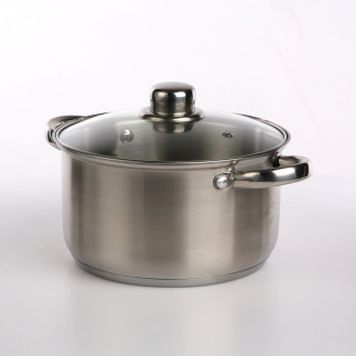 Fabio Garnek Nierdzewny 20cm 3,6l z Pokrywą Szklaną EAN: 5902689855696