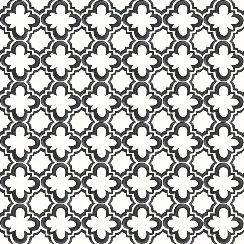 Liberia tkanina dekoracyjna wodoodporna, szerokość 180cm, kolor 001 czarno-biały