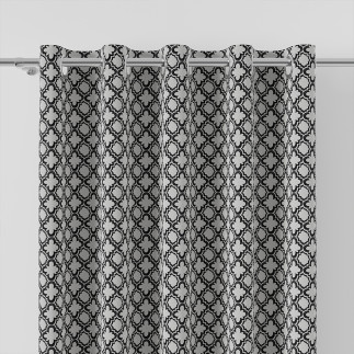 Liberia tkanina dekoracyjna wodoodporna, szerokość 180cm, kolor 001 czarno-biały