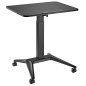 Mobilne biurko stolik na laptop maclean, białe, pneumatyczna regulacja wysokości, 80x52cm, 8kg max, 109cm wys, mc-453b