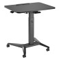 Mobilne biurko stolik na laptop maclean, białe, pneumatyczna regulacja wysokości, 80x52cm, 8kg max, 109cm wys, mc-453b