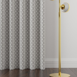 Liberia tkanina dekoracyjna wodoodporna, szerokość 180cm, kolor 006 szaro-biały