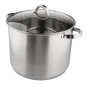 Garnek Fabio wysoki nierdzewny 30 cm 15,0 l z pokrywą szklaną EAN: 5904252332795