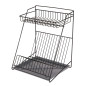 Suszarka do naczyń 2-poziomowa czarna z tacką 30cm EAN: 5906551041842